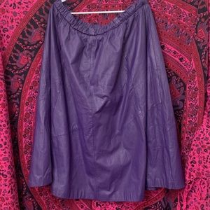 GIII purple leather skirt